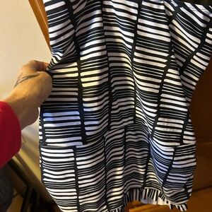 Black and White Striped Skirt